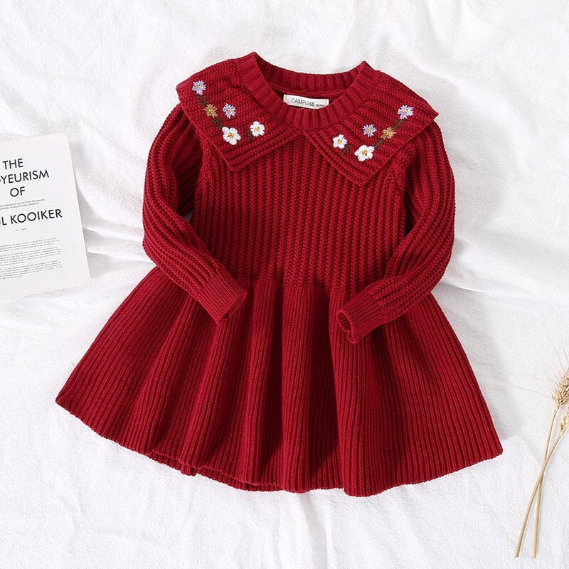 Vestido Infantil Bordado Florzinhas