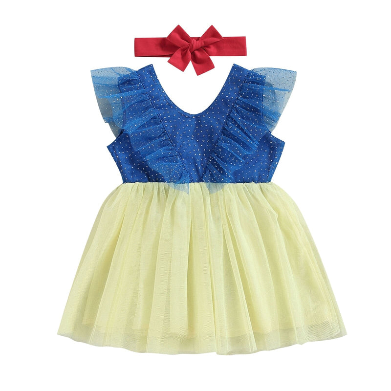 Vestido Infantil Branca de Neve