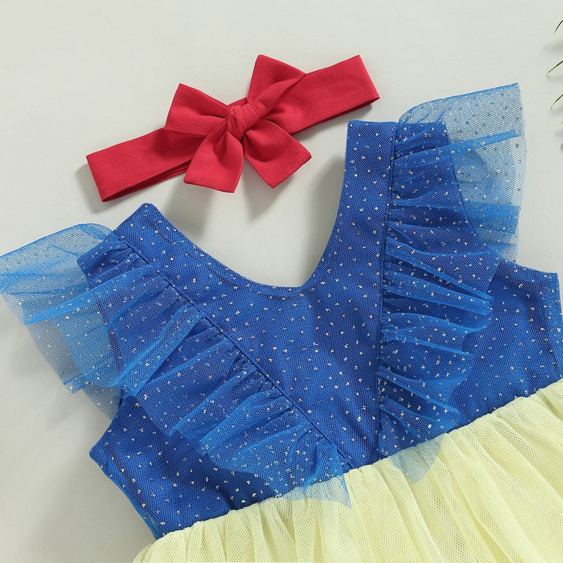 Vestido Infantil Branca de Neve