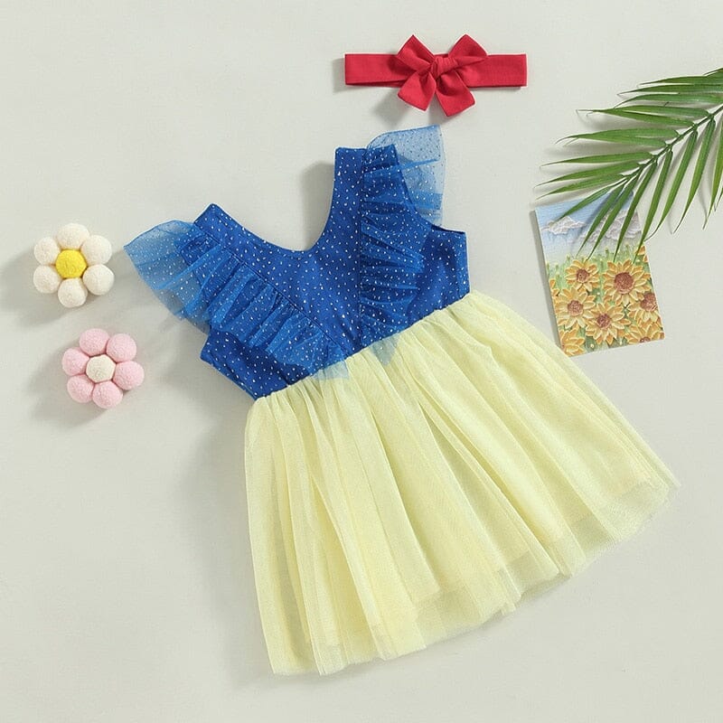 Vestido Infantil Branca de Neve