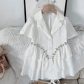 Vestido Infantil Branco Botões