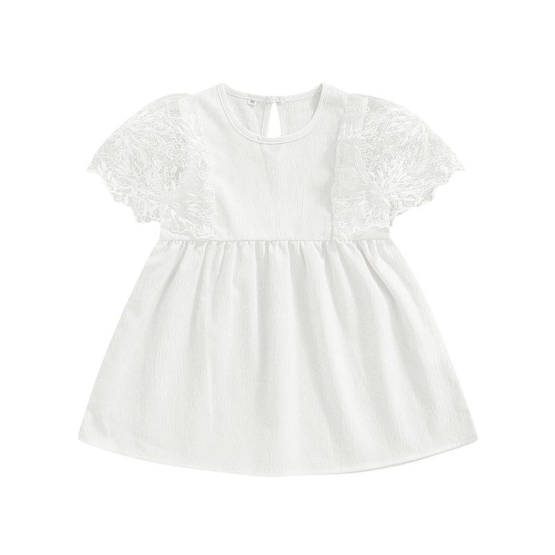 Vestido Infantil Branco Renda