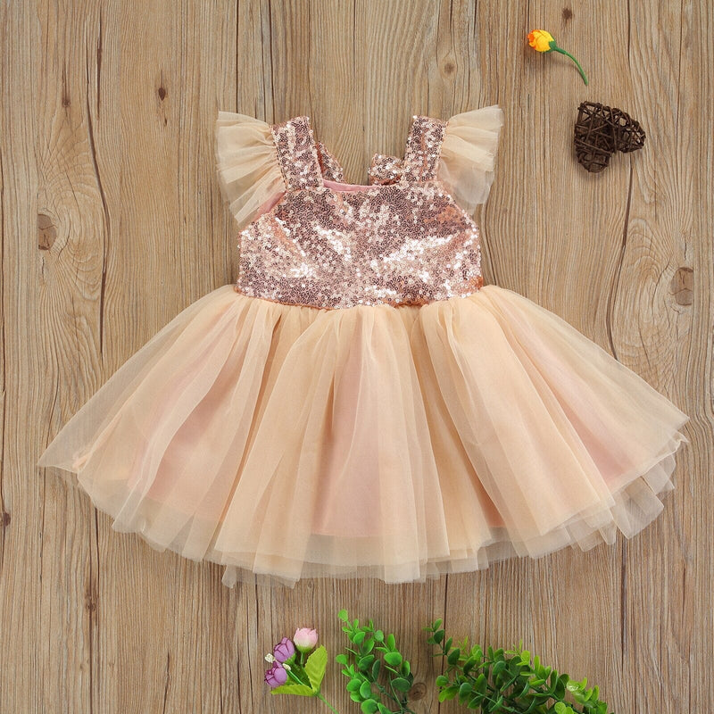 Vestido Infantil Brilhoso e Tule