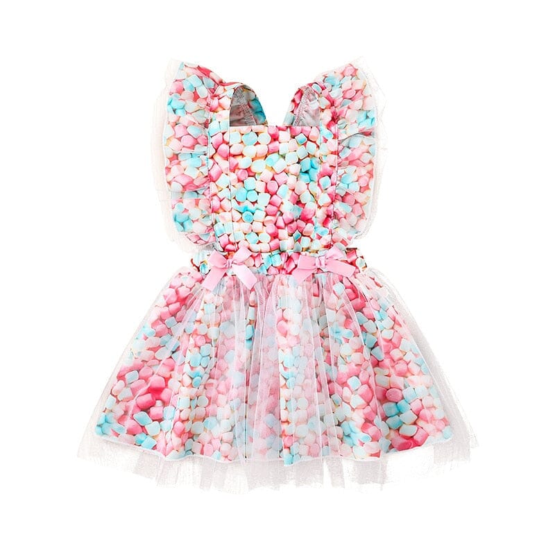 Vestido Infantil Docinhos Tule