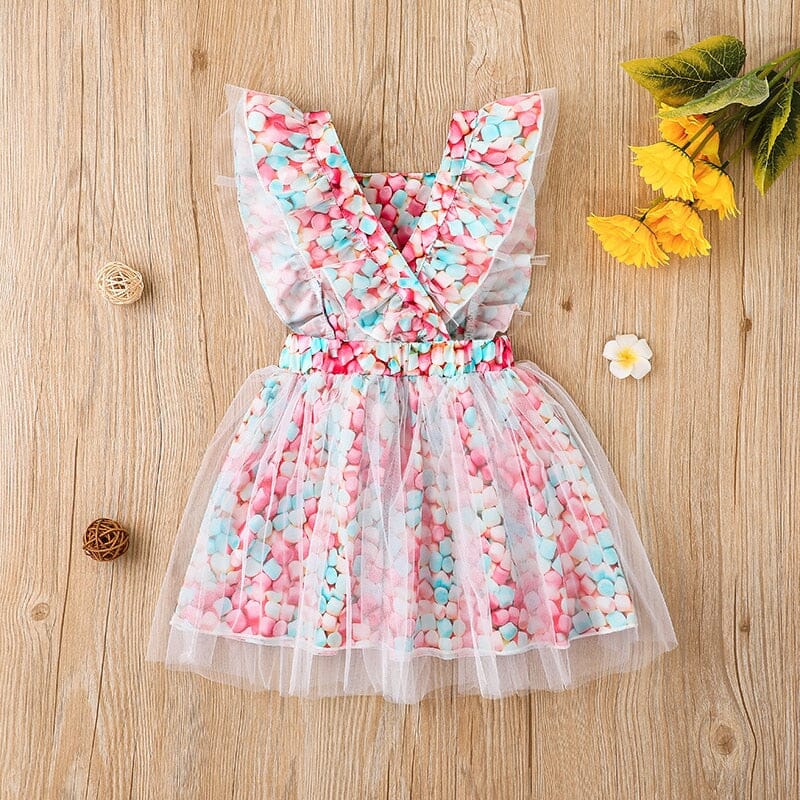 Vestido Infantil Docinhos Tule