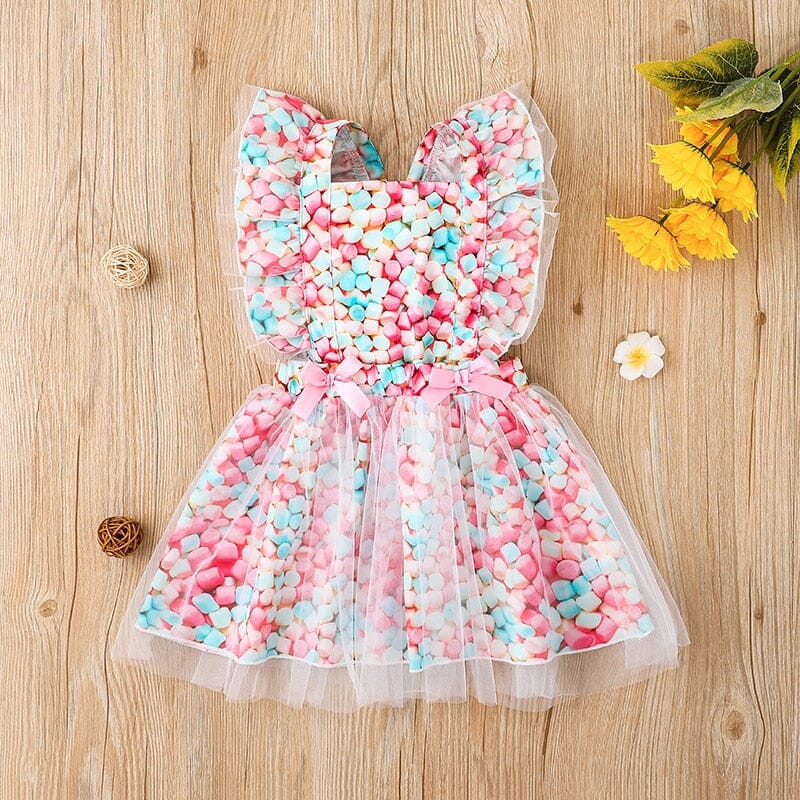 Vestido Infantil Docinhos Tule