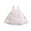 Vestido Infantil Florido e Tule