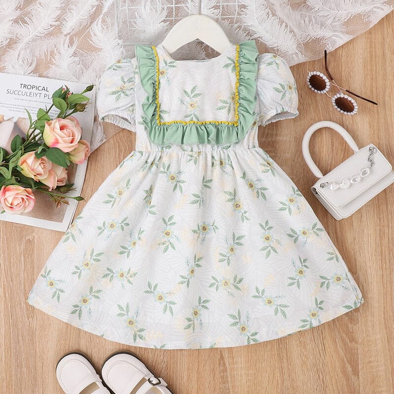 Vestido Infantil Folhas