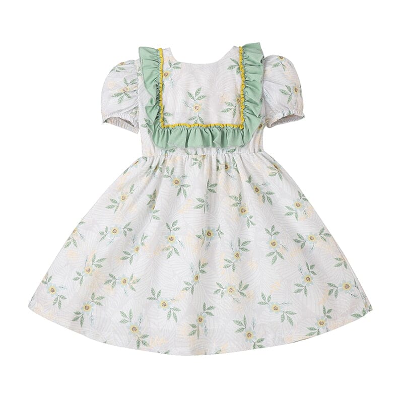 Vestido Infantil Folhas