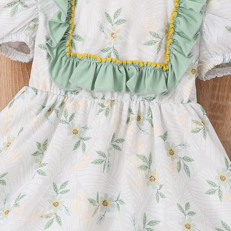 Vestido Infantil Folhas