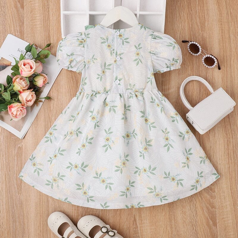 Vestido Infantil Folhas