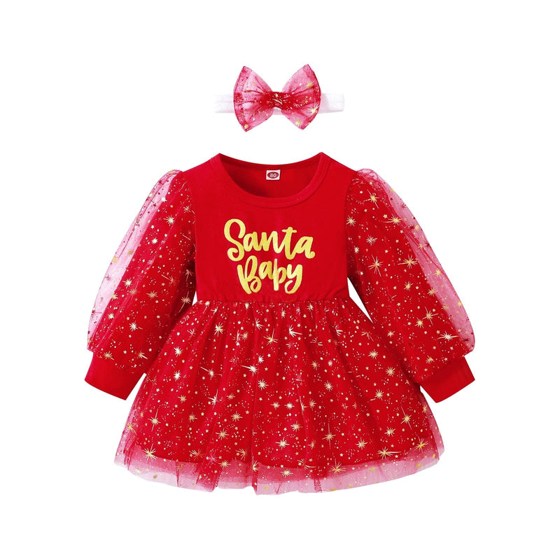 Vestido Infantil Mamãe Noel