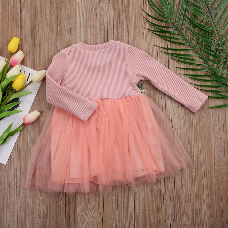 Vestido Infantil Manga Longa Flores