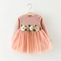 Vestido Infantil Manga Longa Flores