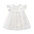 Vestido Infantil Margaridas Tule