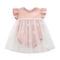 Vestido Infantil Margaridas Tule