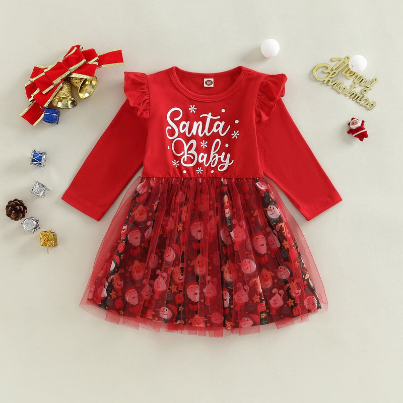 Vestido Infantil Natal Alegre