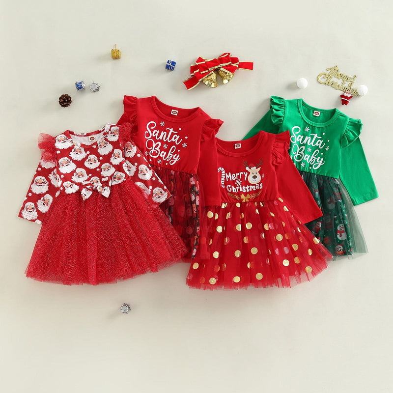 Vestido Infantil Natal Alegre