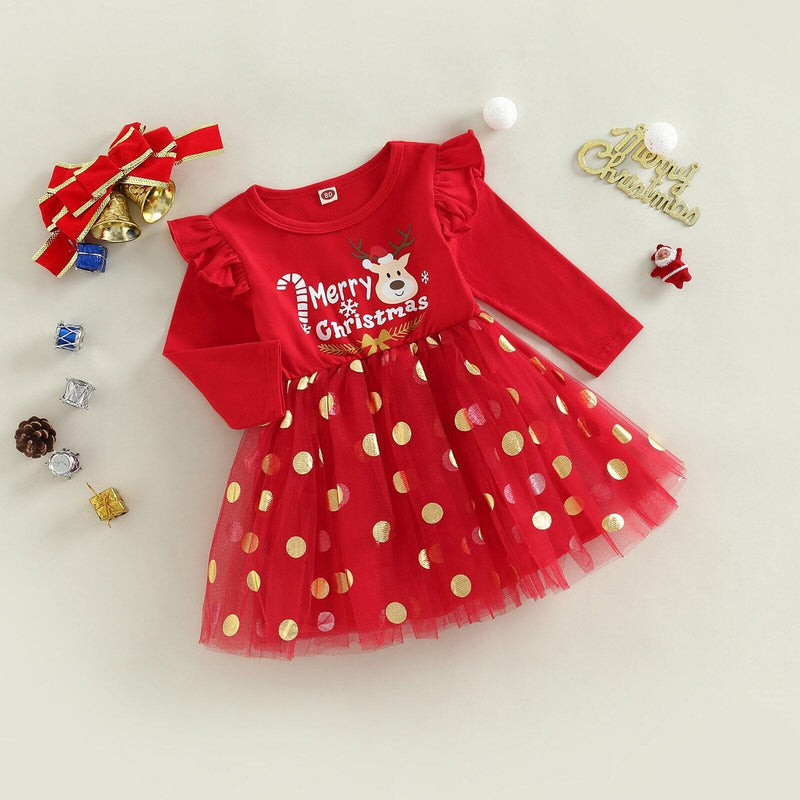 Vestido Infantil Natal Alegre