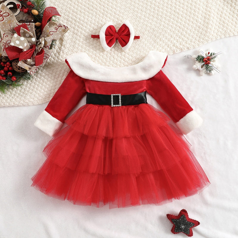 Vestido Infantil Natal Chique