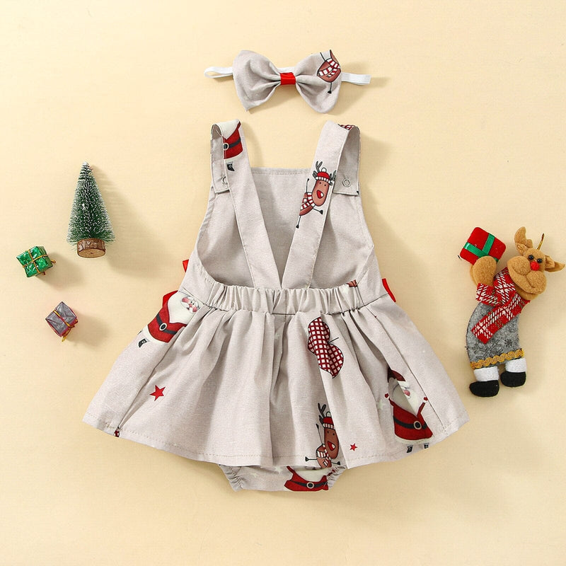 Vestido Infantil Noelzinho + Faixa