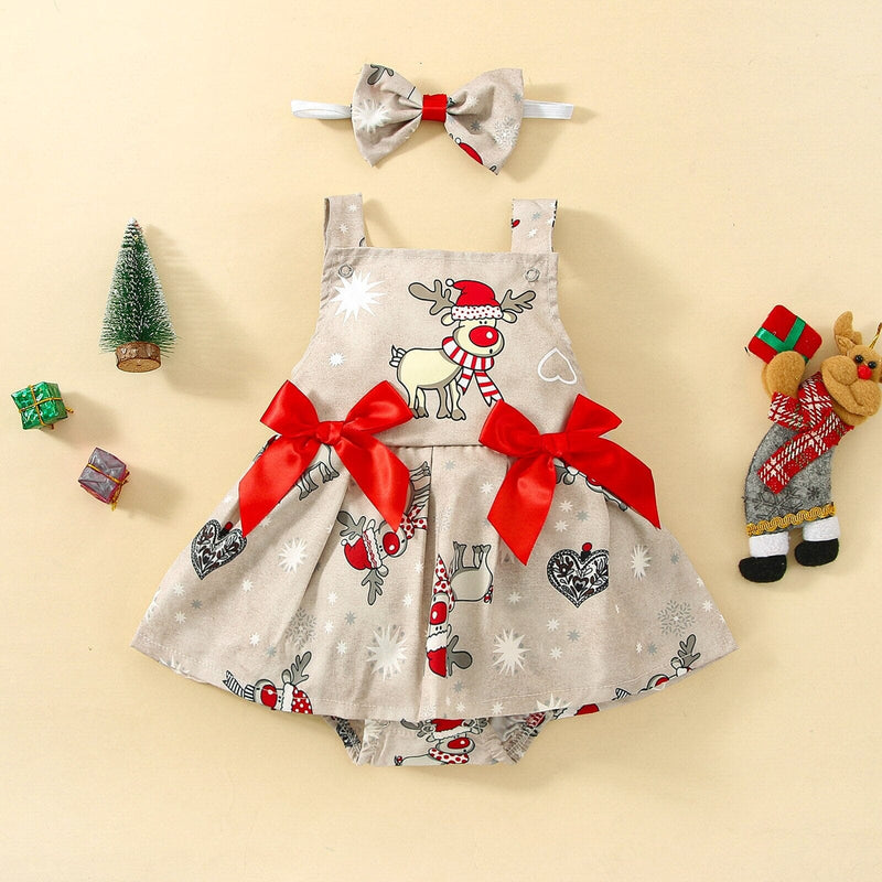 Vestido Infantil Noelzinho + Faixa