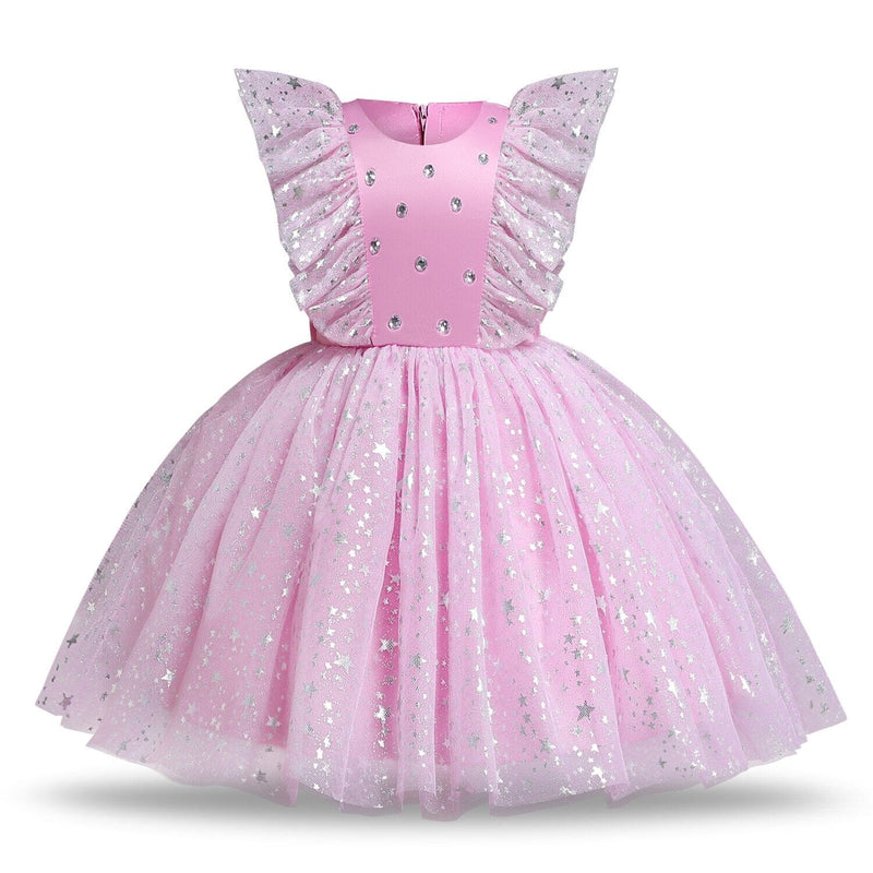 Vestido Infantil Princesa Estrelinhas