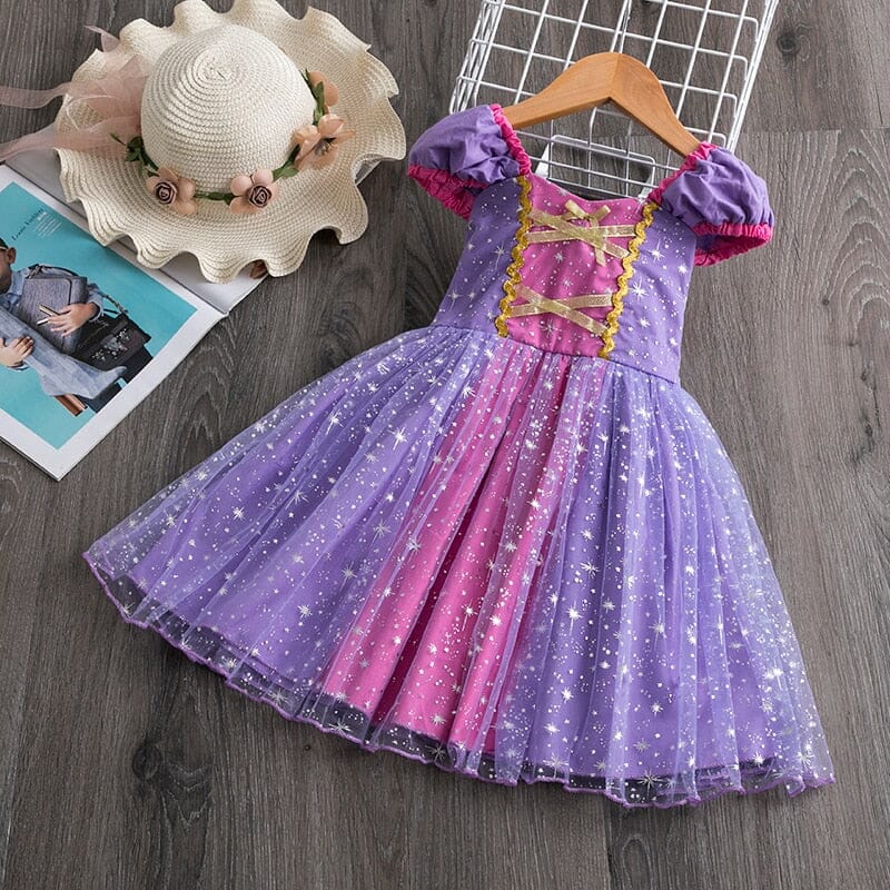 Vestido Infantil Princesa Estrelinhas