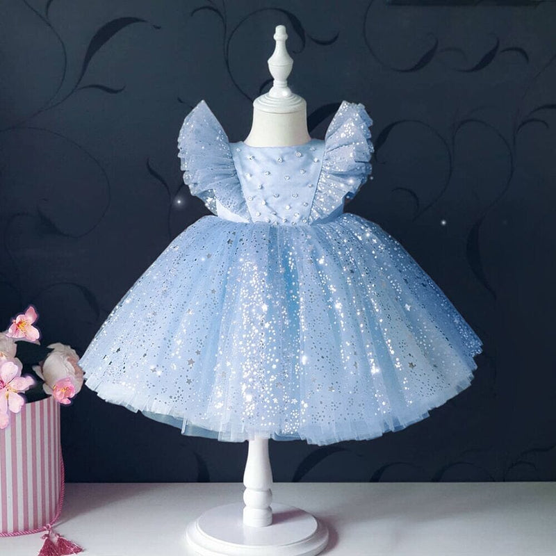 Vestido Infantil Princesa Estrelinhas