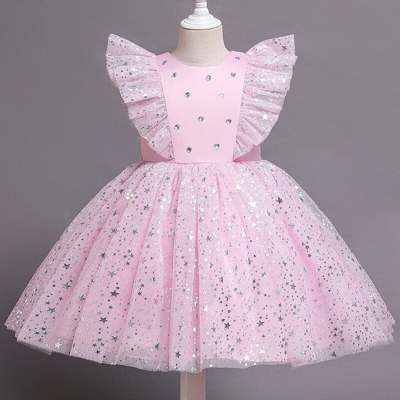 Vestido Infantil Princesa Estrelinhas