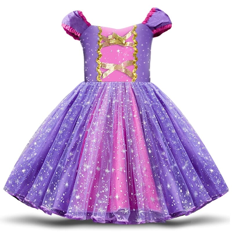 Vestido Infantil Princesa Estrelinhas