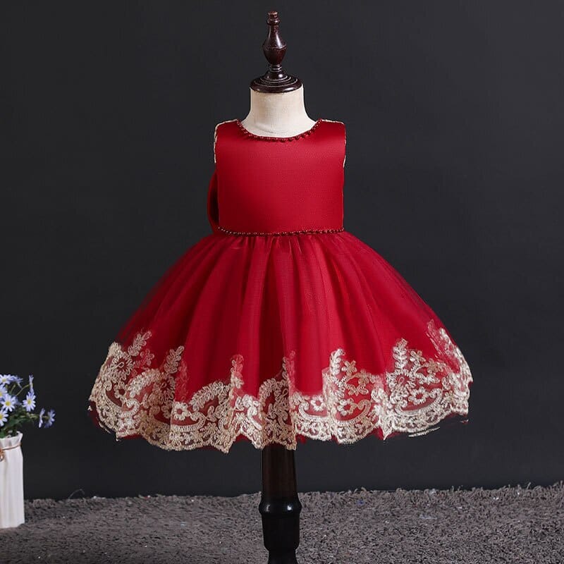 Vestido Infantil Princesinha Laço Rendado