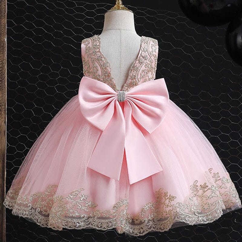 Vestido Infantil Princesinha Laço Rendado