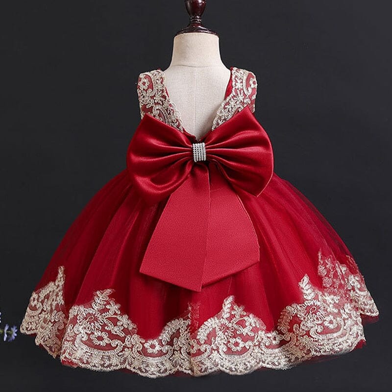 Vestido Infantil Princesinha Laço Rendado