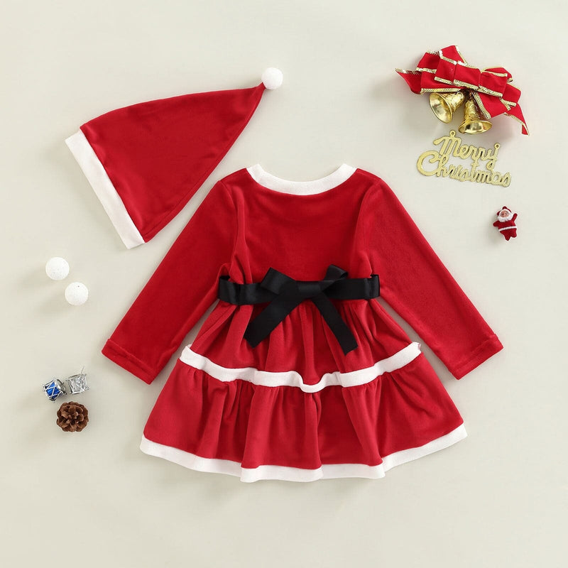 Vestido Infantil "Querido Papai Noel" + Gorro