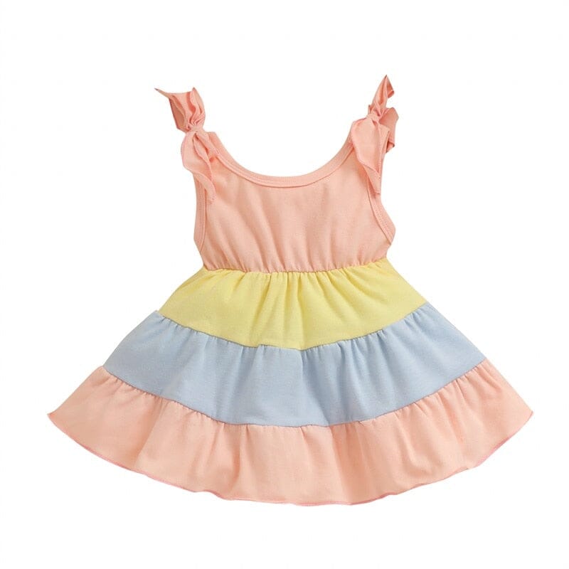 Vestido Infantil Rosa Babados