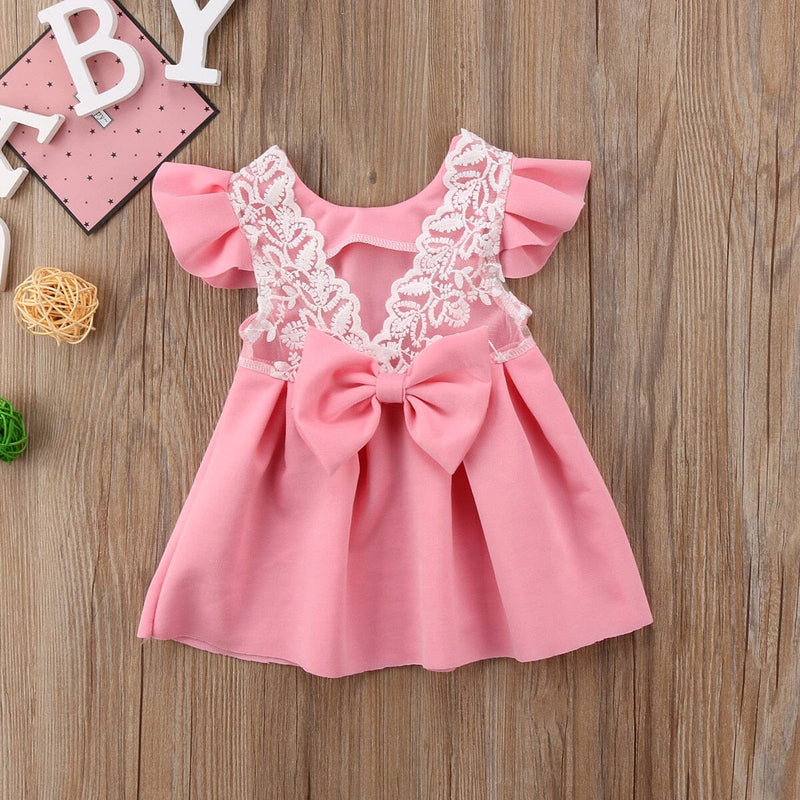 Vestido Infantil Rosa e Azul