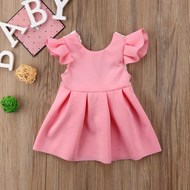 Vestido Infantil Rosa e Azul