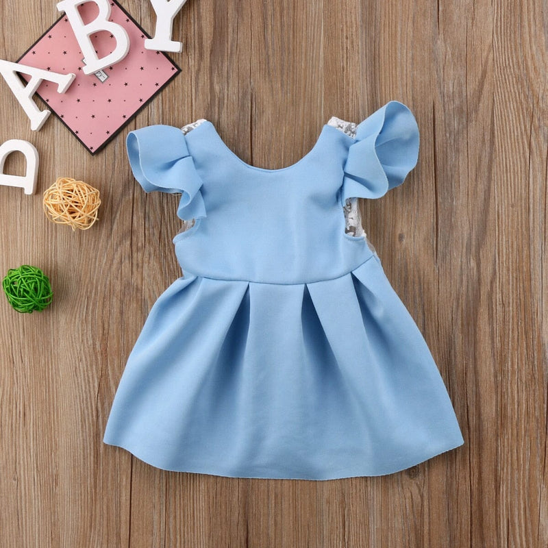 Vestido Infantil Rosa e Azul