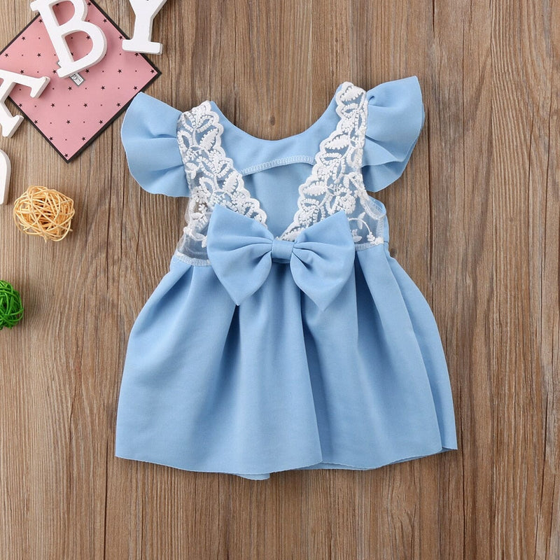 Vestido Infantil Rosa e Azul