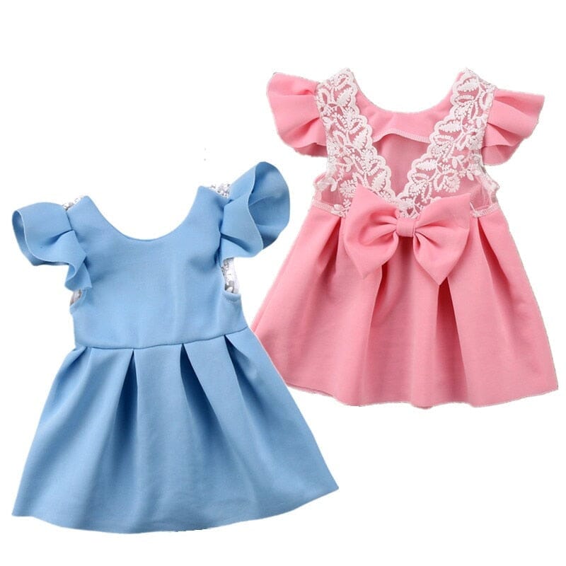 Vestido Infantil Rosa e Azul