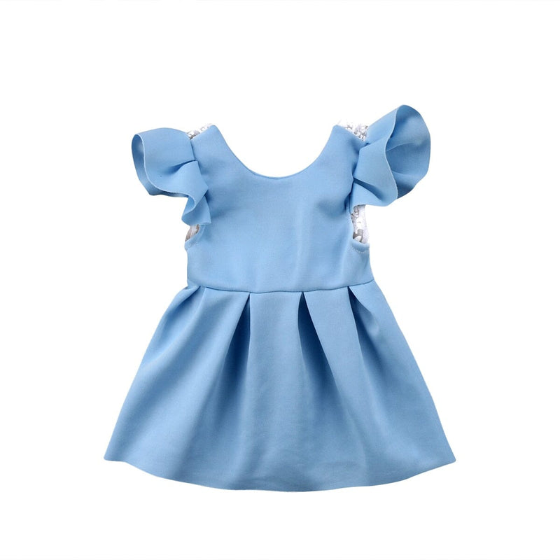 Vestido Infantil Rosa e Azul