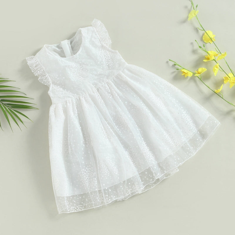 Vestido Infantil Tule Asa de Borboleta