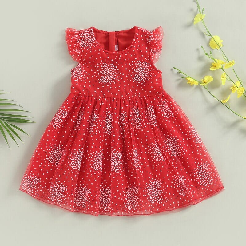 Vestido Infantil Tule Asa de Borboleta