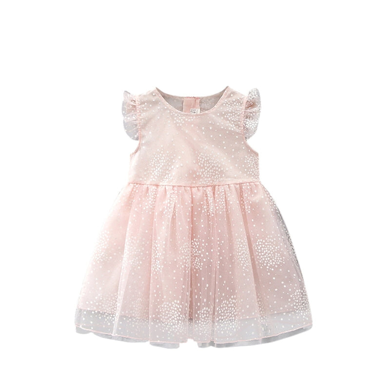 Vestido Infantil Tule Asa de Borboleta