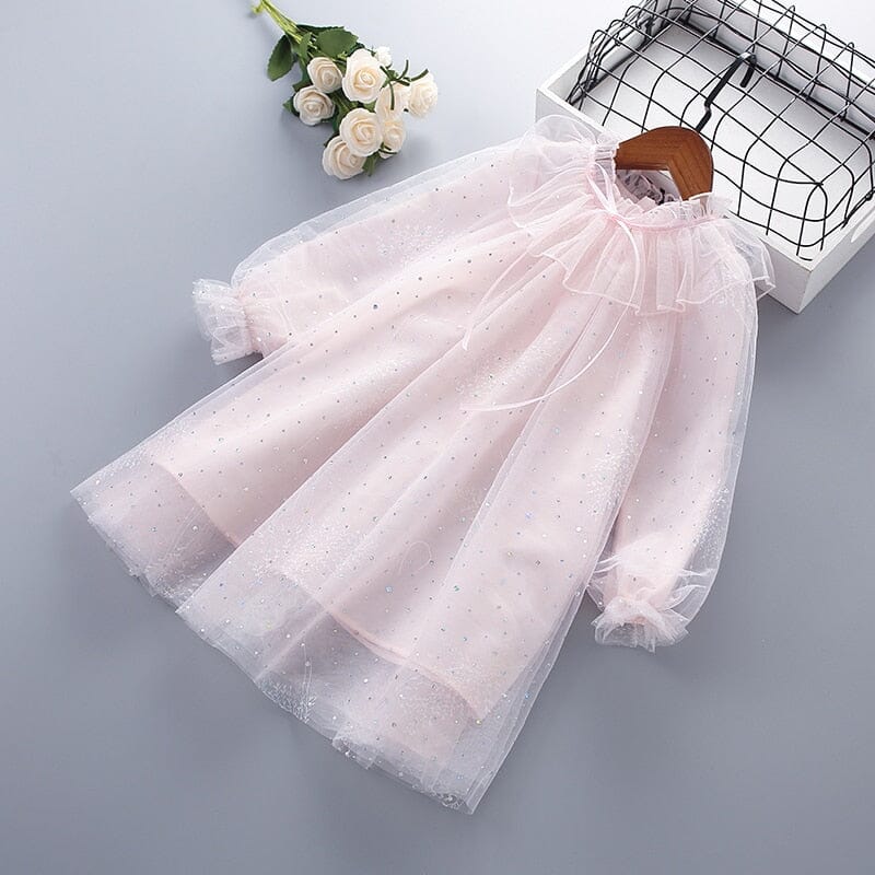 Vestido Infantil Tule Brilhinhos