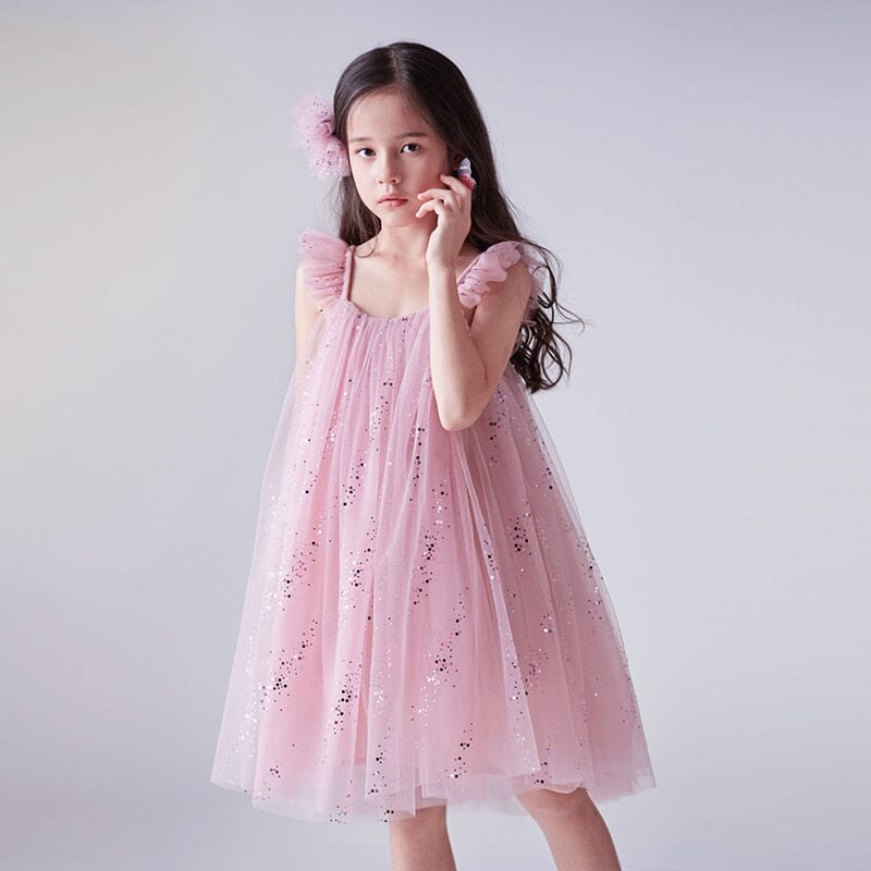 Vestido Infantil Tule Brilhinhos