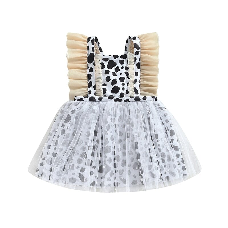 Vestido Infantil Tule Cow