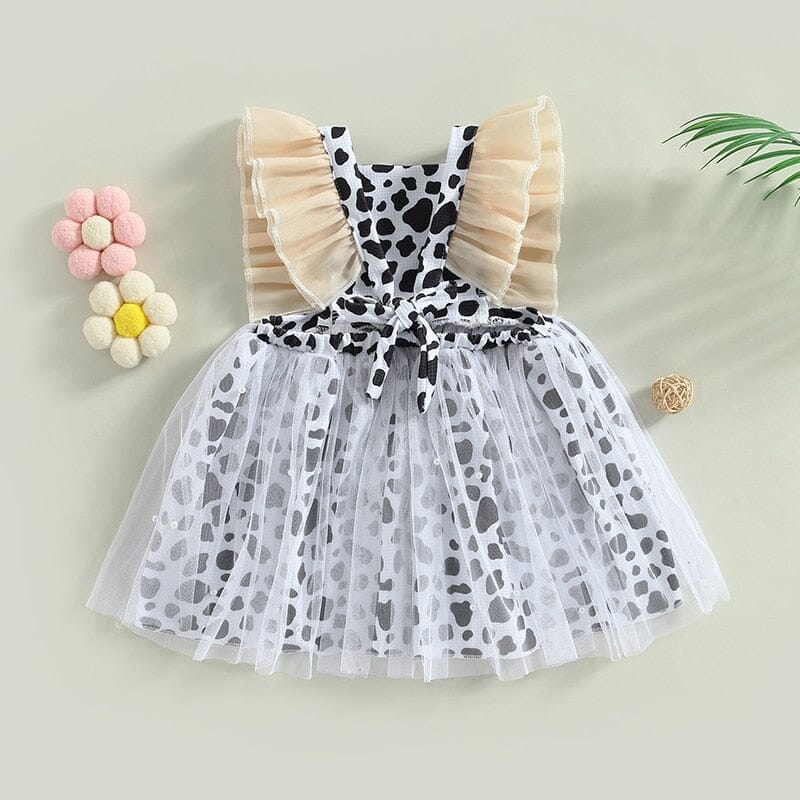 Vestido Infantil Tule Cow