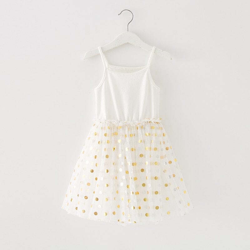 Vestido Infantil Tule e Póa